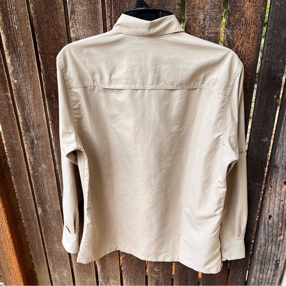 Eddie Bauer Men’s Guide Long Sleeve Rip Stop Button Down Shirt NWT In Beige Sz M - Picture 12 of 16